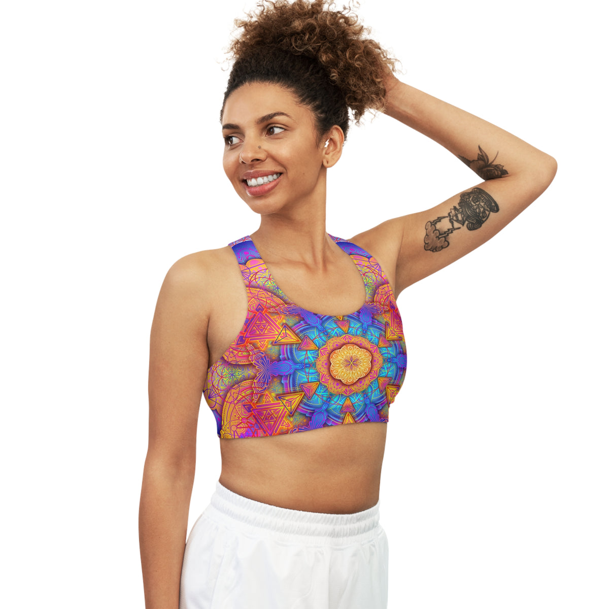 Sunset Mandala Seamless Sports Bra