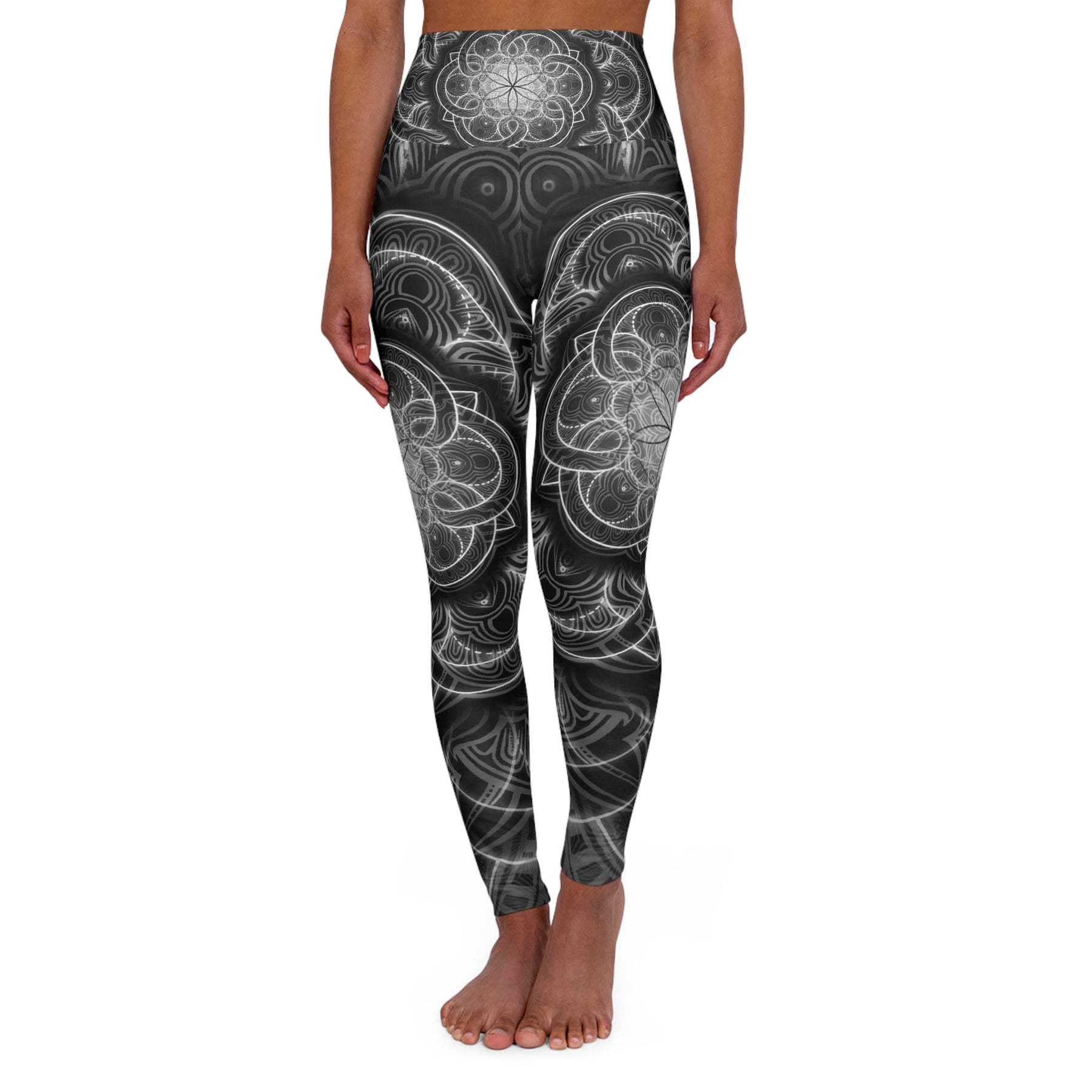 Flower of Life Mandala High Waisted Yoga Leggings