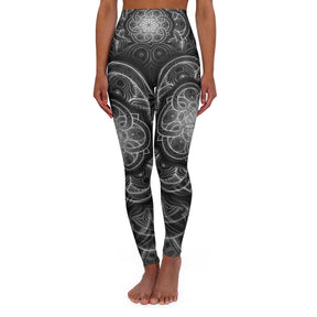 Flower of Life Mandala High Waisted Yoga Leggings