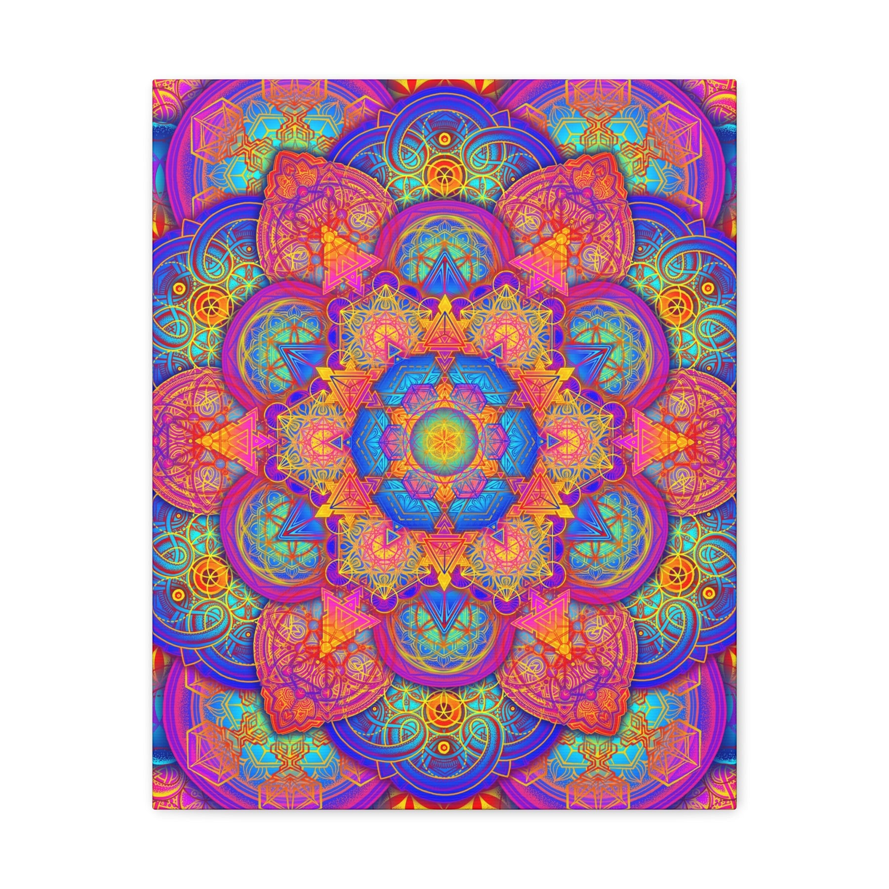 Psychedelic Metatron's Cube Canvas Print