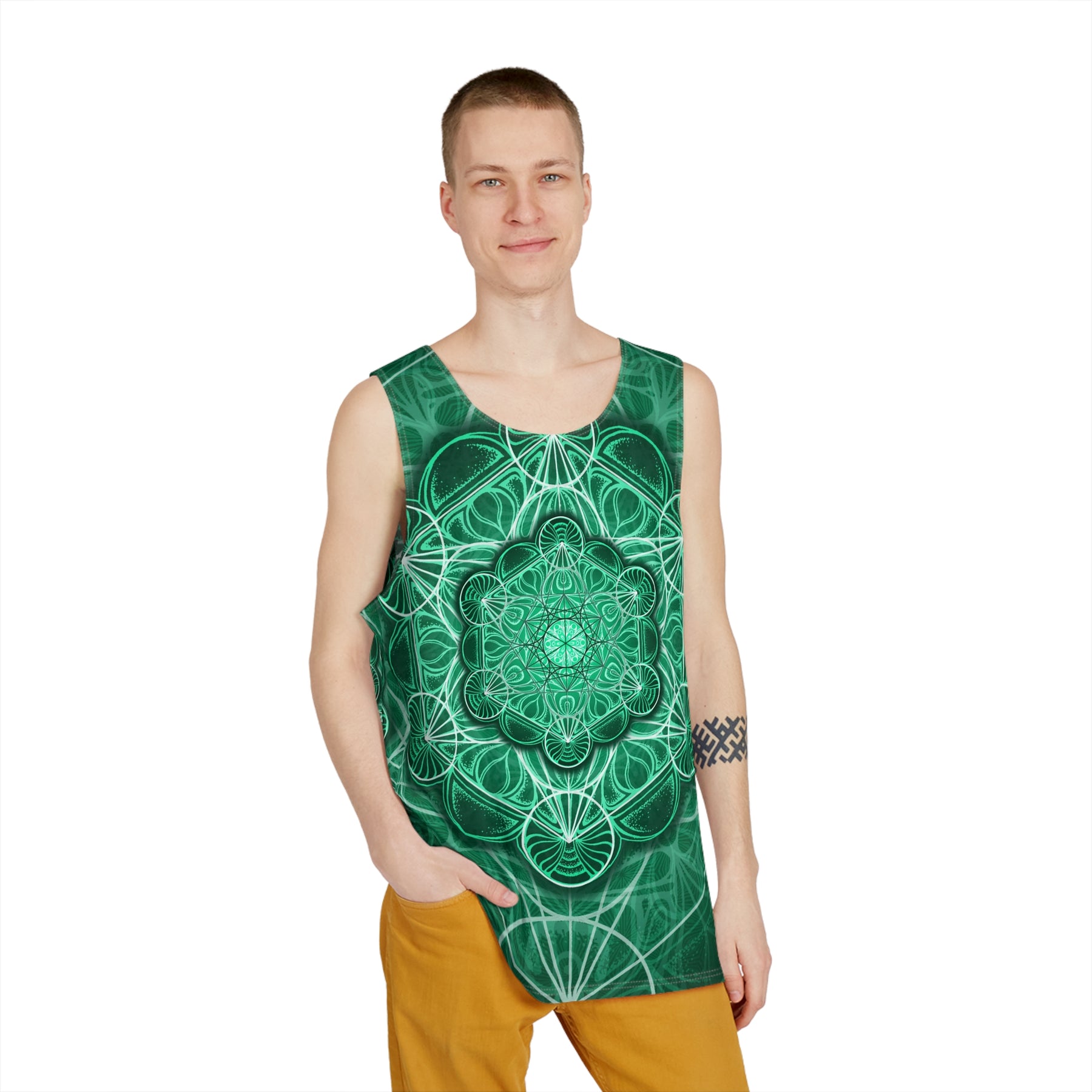 Metatron's Cube Mandala Men's Tank