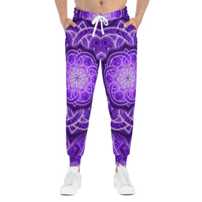 Purple Sacred Geometry Athletic Joggers