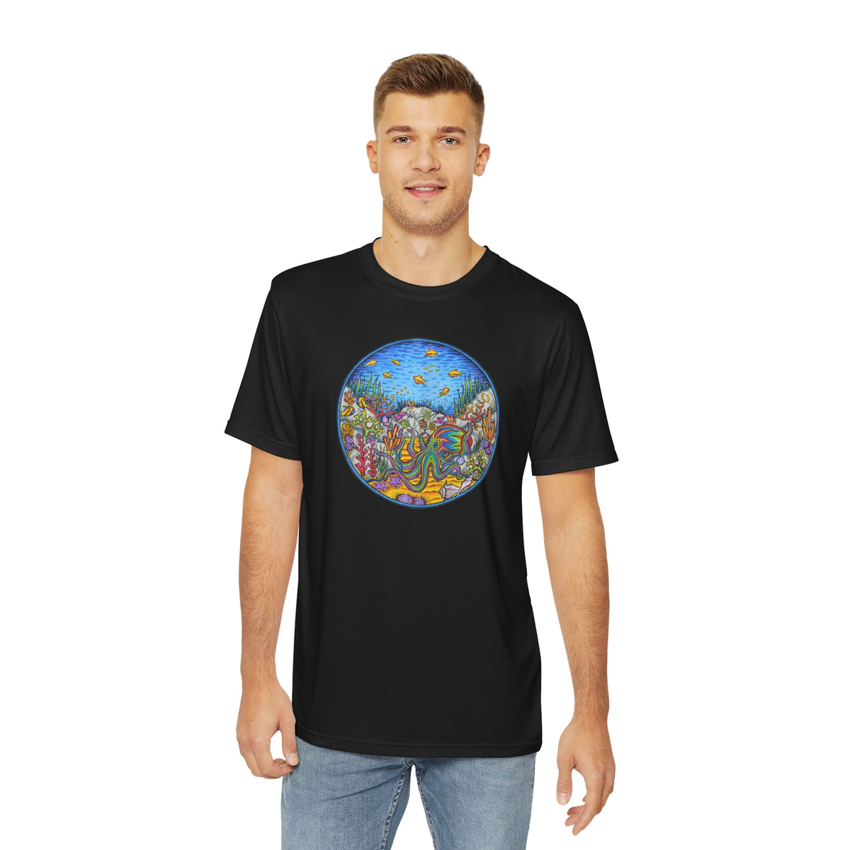 Psychedelic Octopus Mens T-Shirt