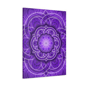 Purple Flower of Life Canvas Print