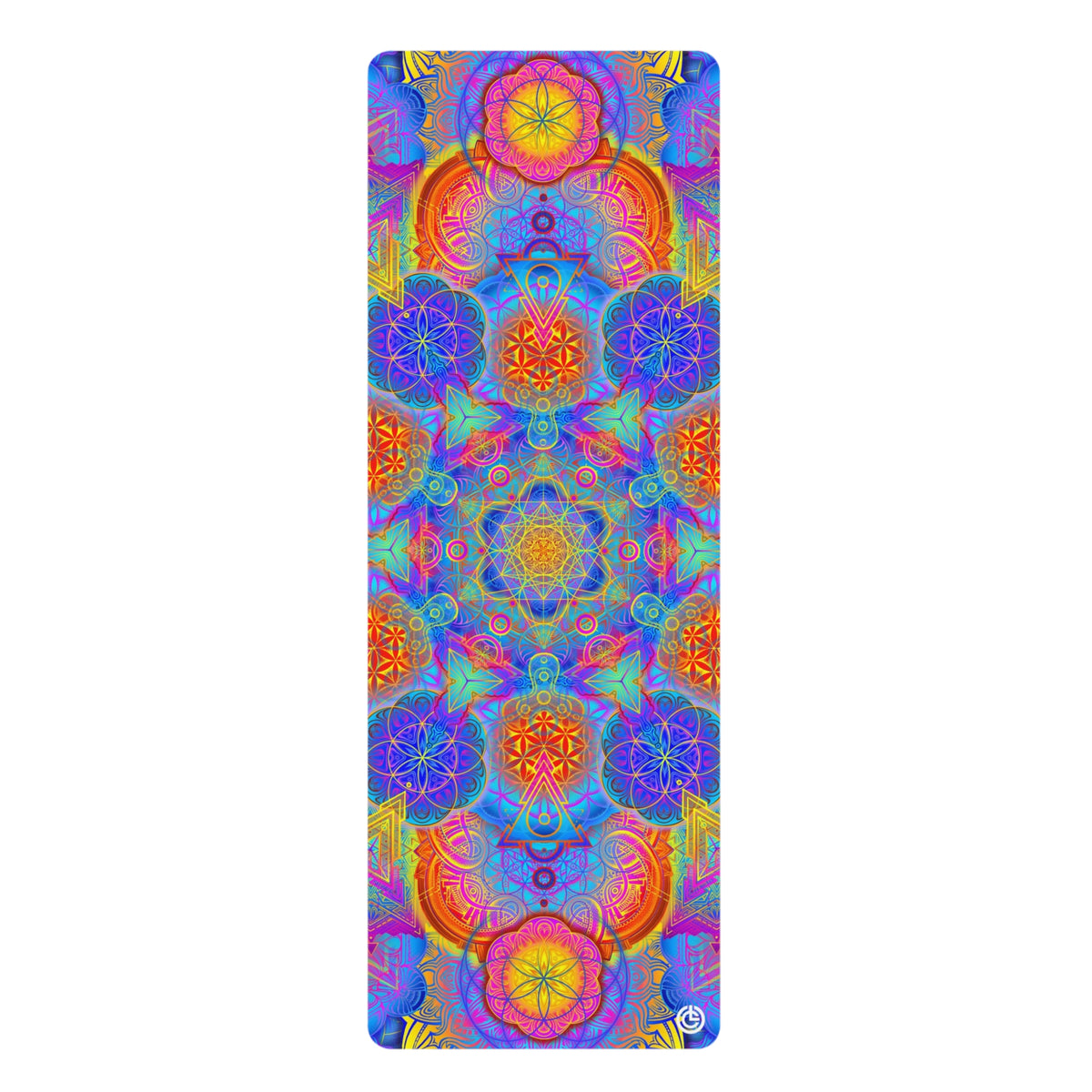 Psychedelic Metatrons Cube Mandala - Yoga Mat