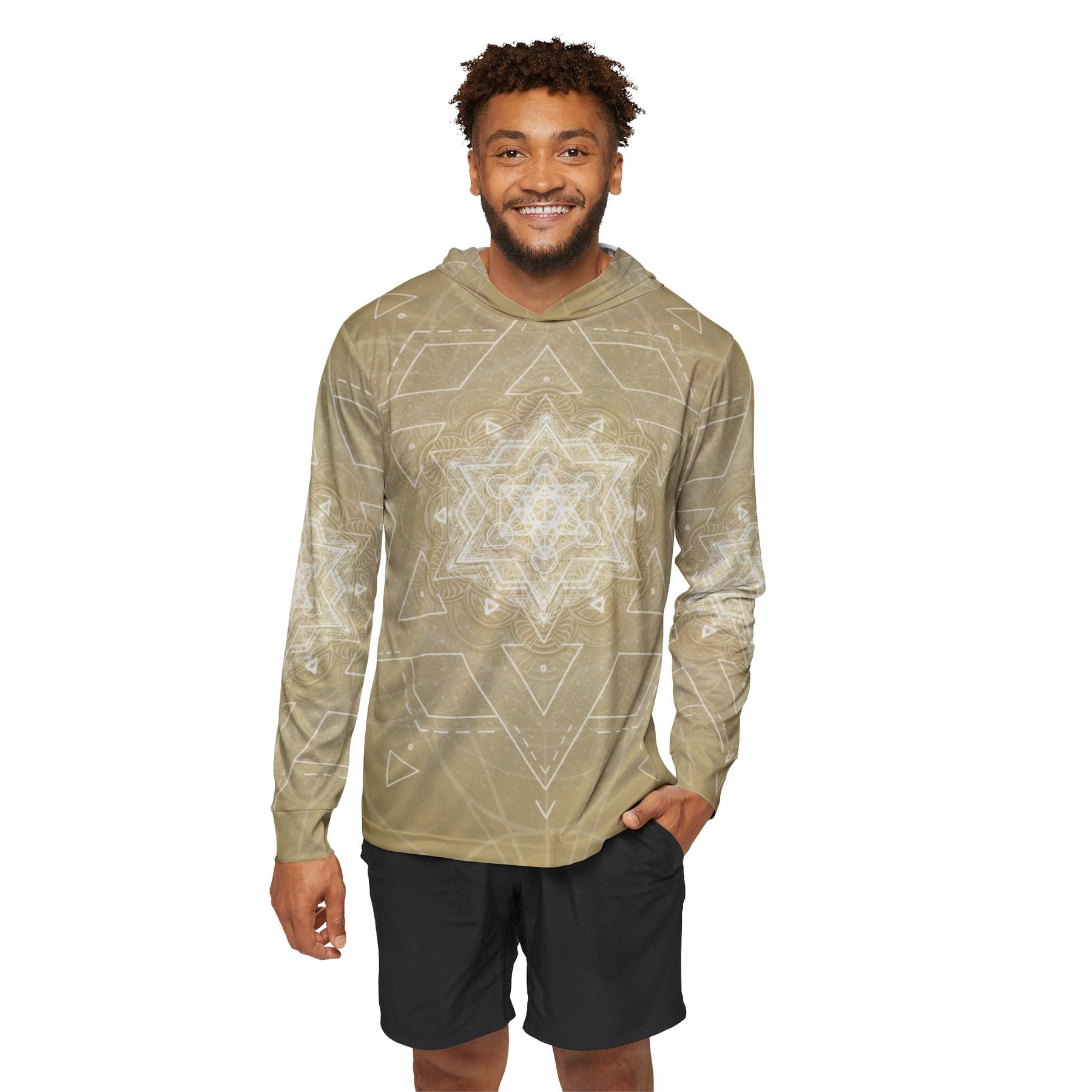 Star Tetrahedron Natural Men's Sun Hoodie