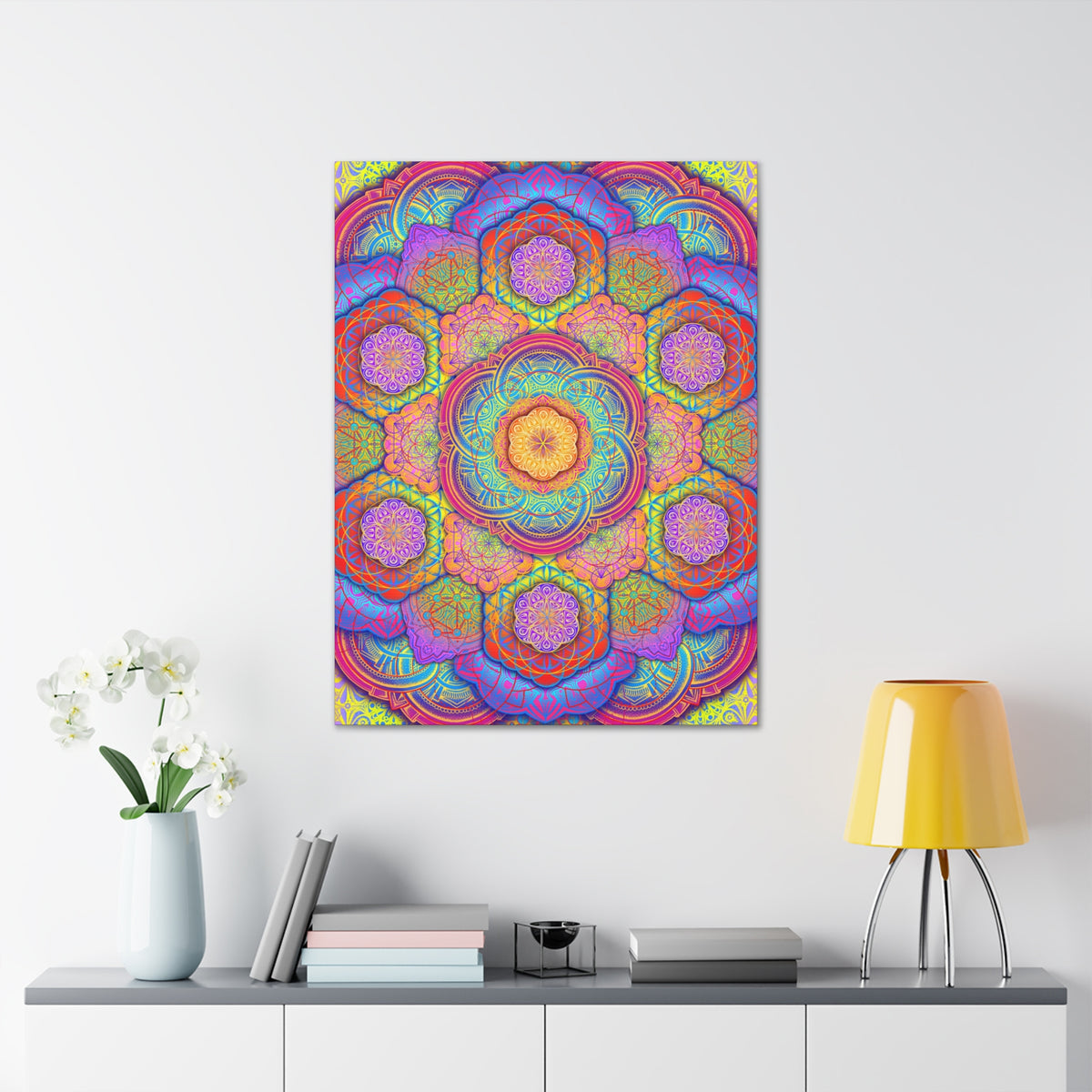 Psychedelic Mandala Canvas Print