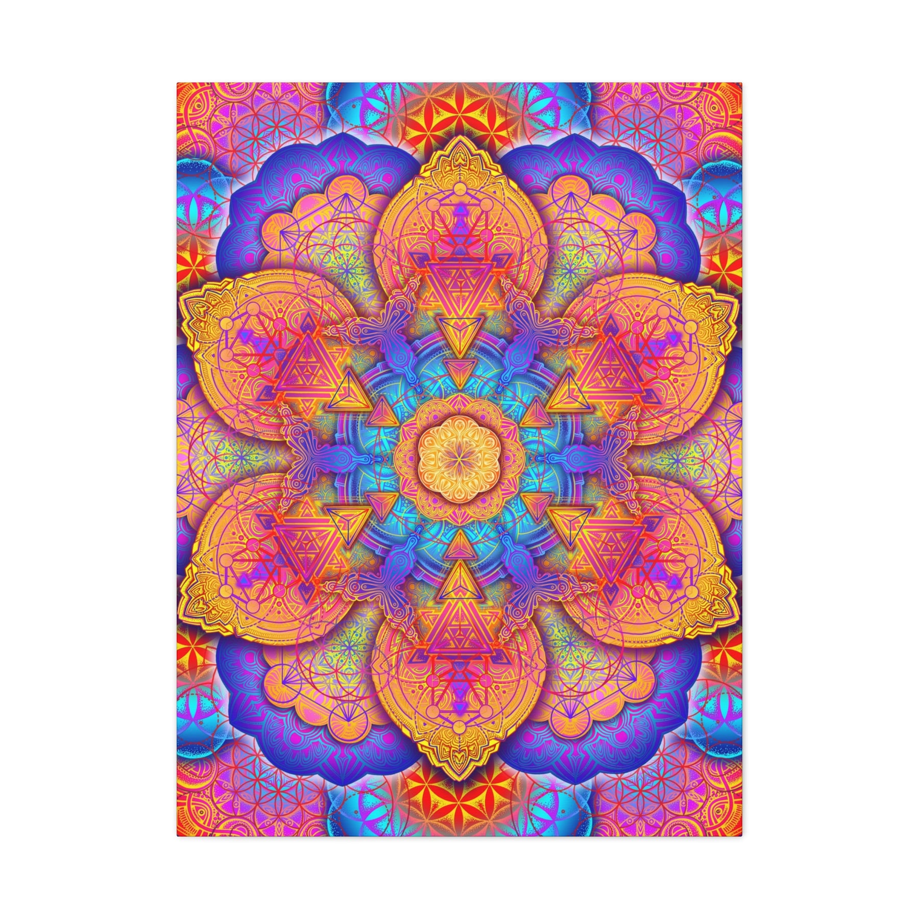 Psychedelic Mandala Canvas Print