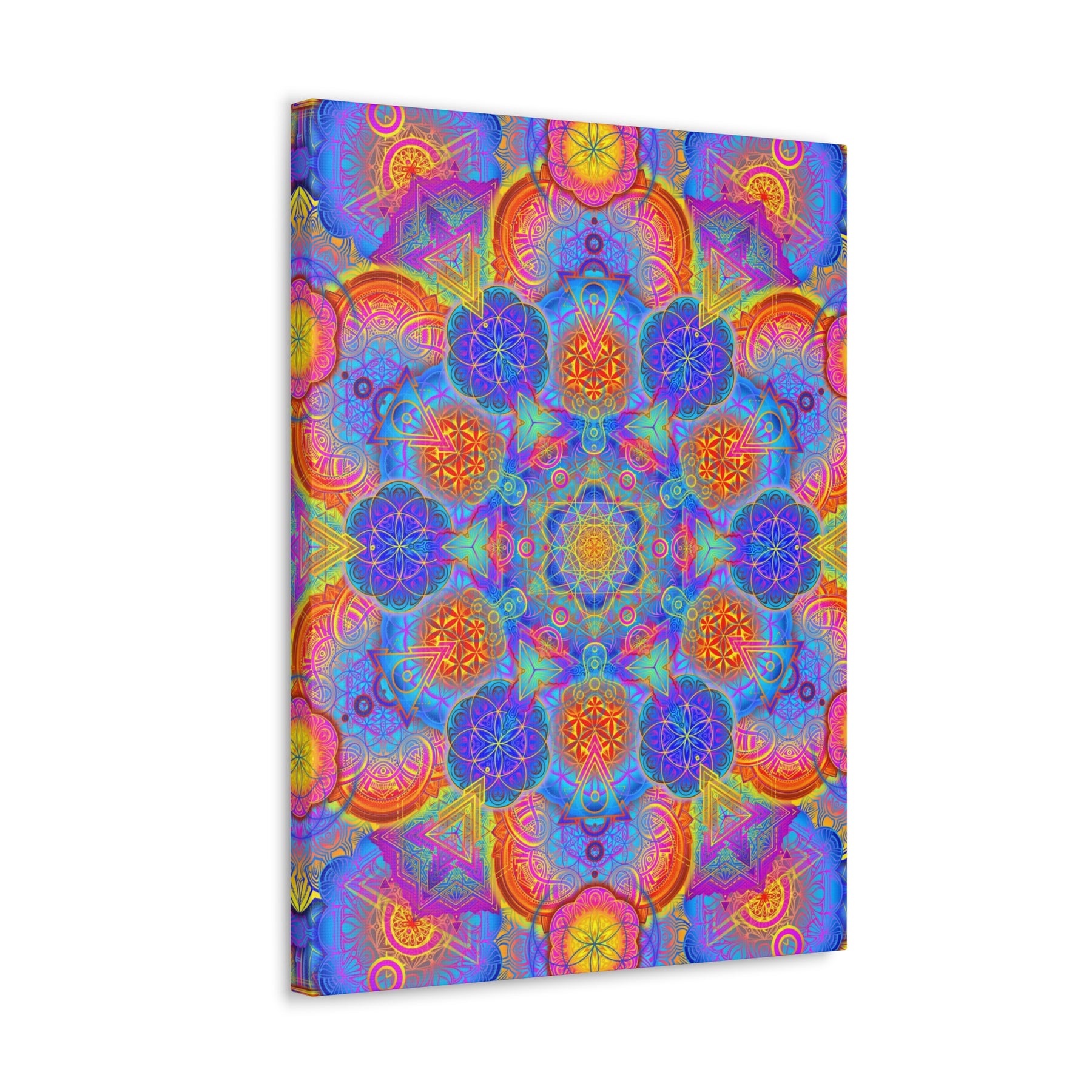 Psychedelic Metatron's Cube Canvas Print