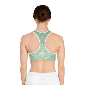 Mint Mandala Sports Bra - Yoga Top - Comfortable Activewear - Athleisure Wear