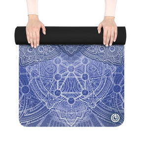 Blue Flower of Life - Yoga Mat