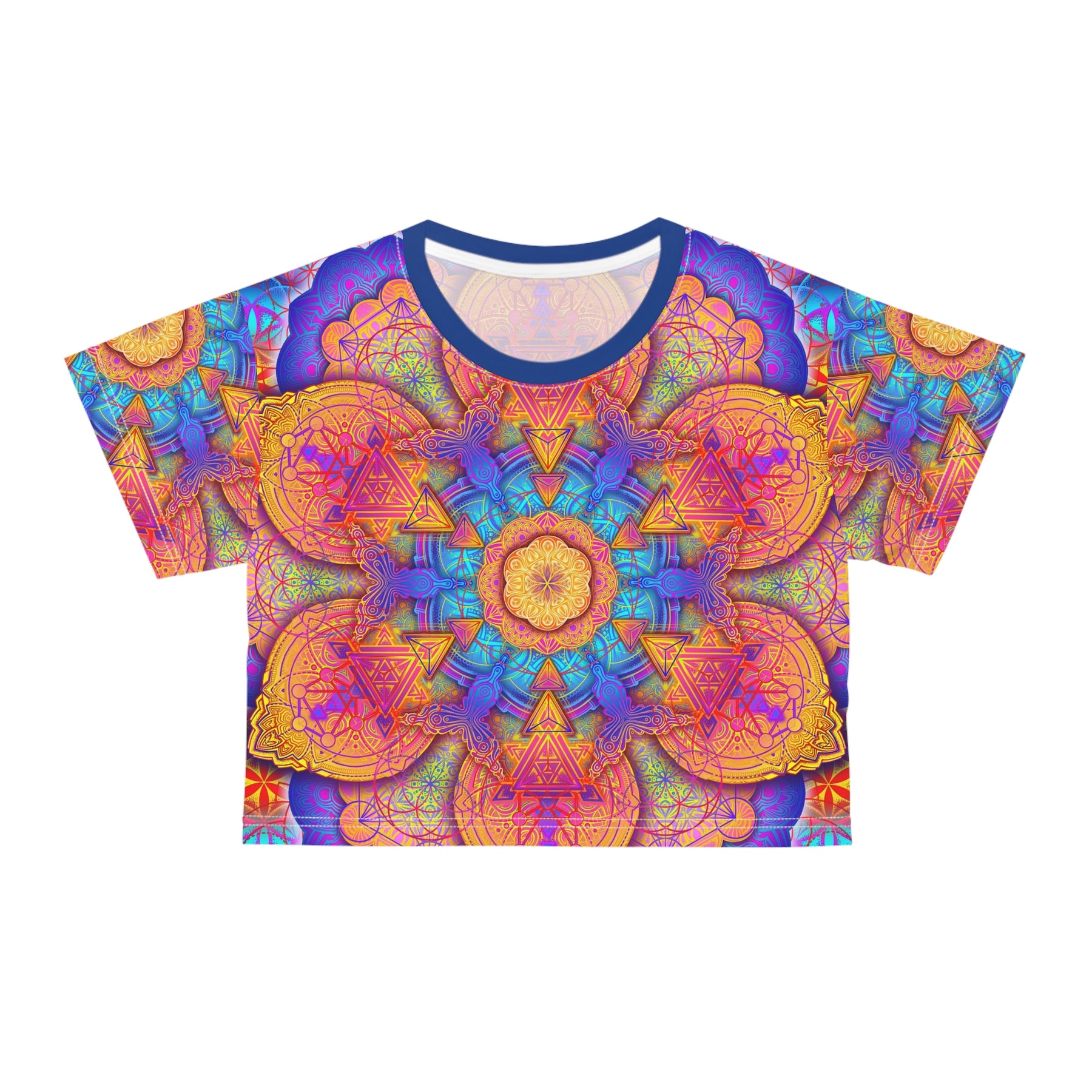 Psychedelic Mandala Crop Tee