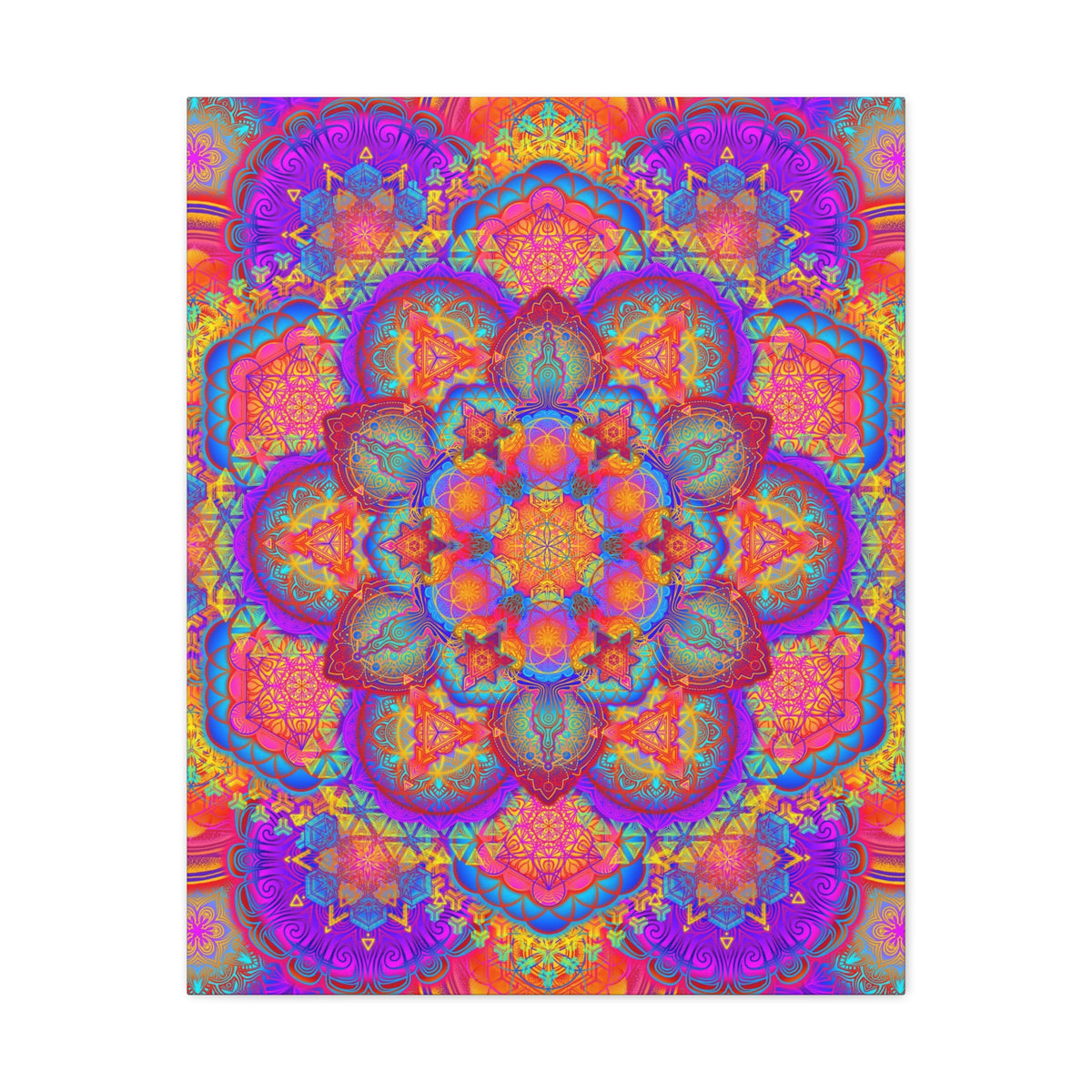 Psychedelic Mandala Canvas Print