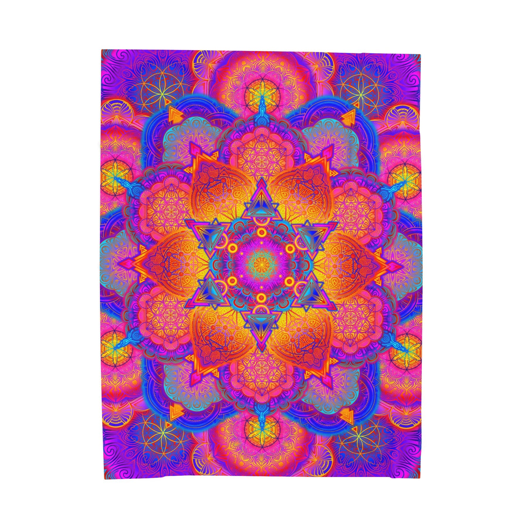 Psychedelic Mandala Velveteen Plush Blanket