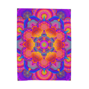 Psychedelic Mandala Velveteen Plush Blanket