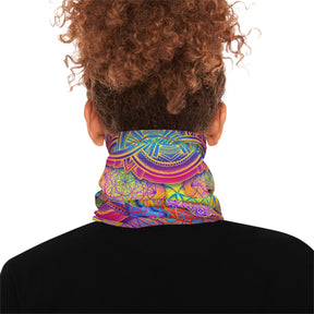 Bicycle Day Mandala Neck Gaiter - Lightweight Stylish Face Covering for Outdoor Adventures