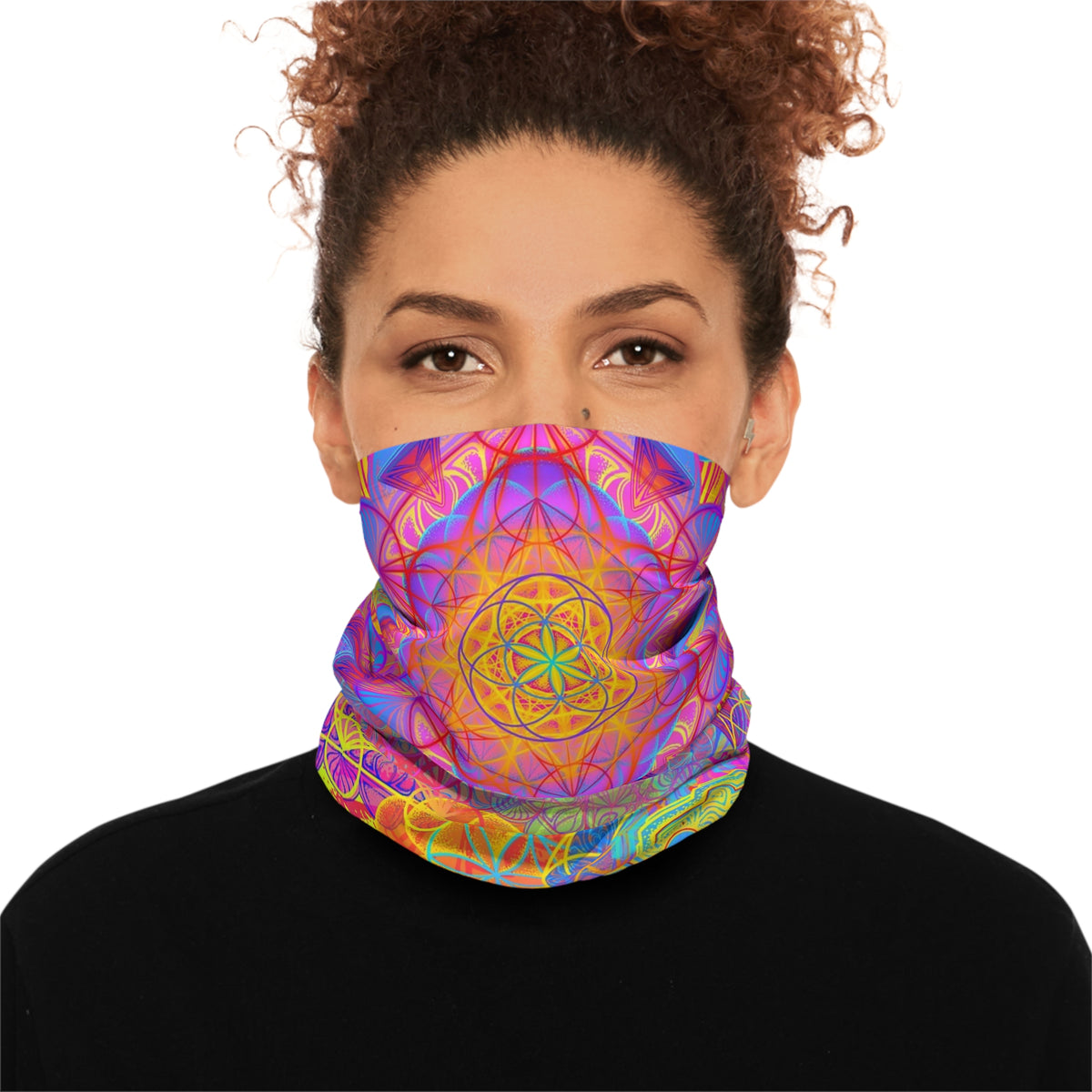 Psychedelic Mandala Neck Gaiter - Lightweight Stylish Face Covering for Outdoor Adventures