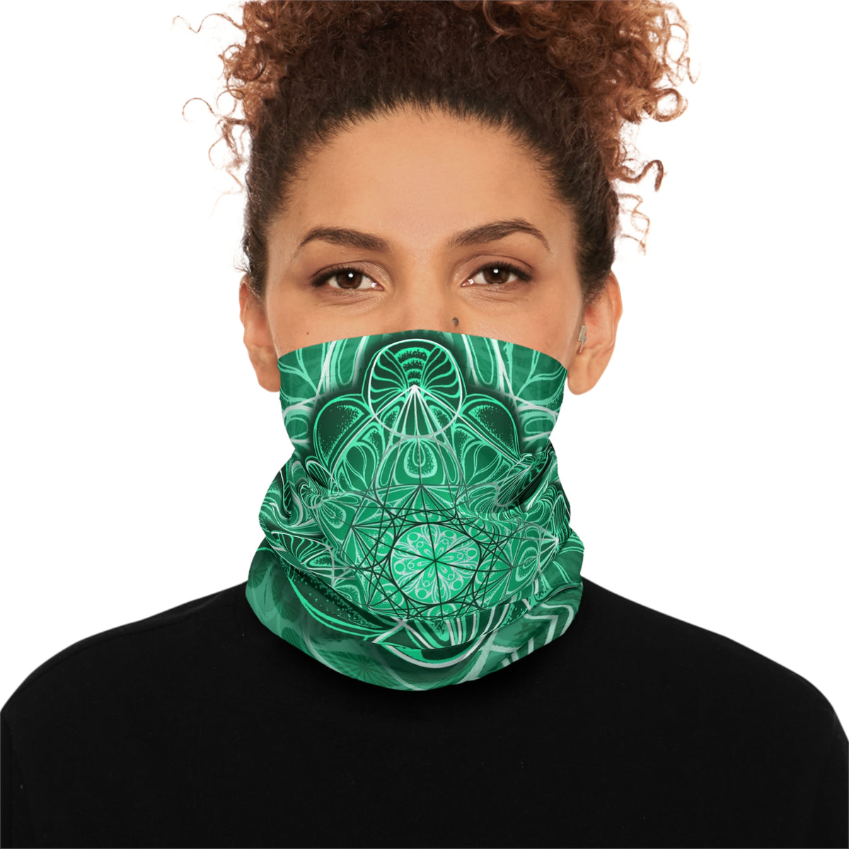 Metatron's Cube Mandala Neck Gaiter - Lightweight Stylish Face Covering for Outdoor Adventures