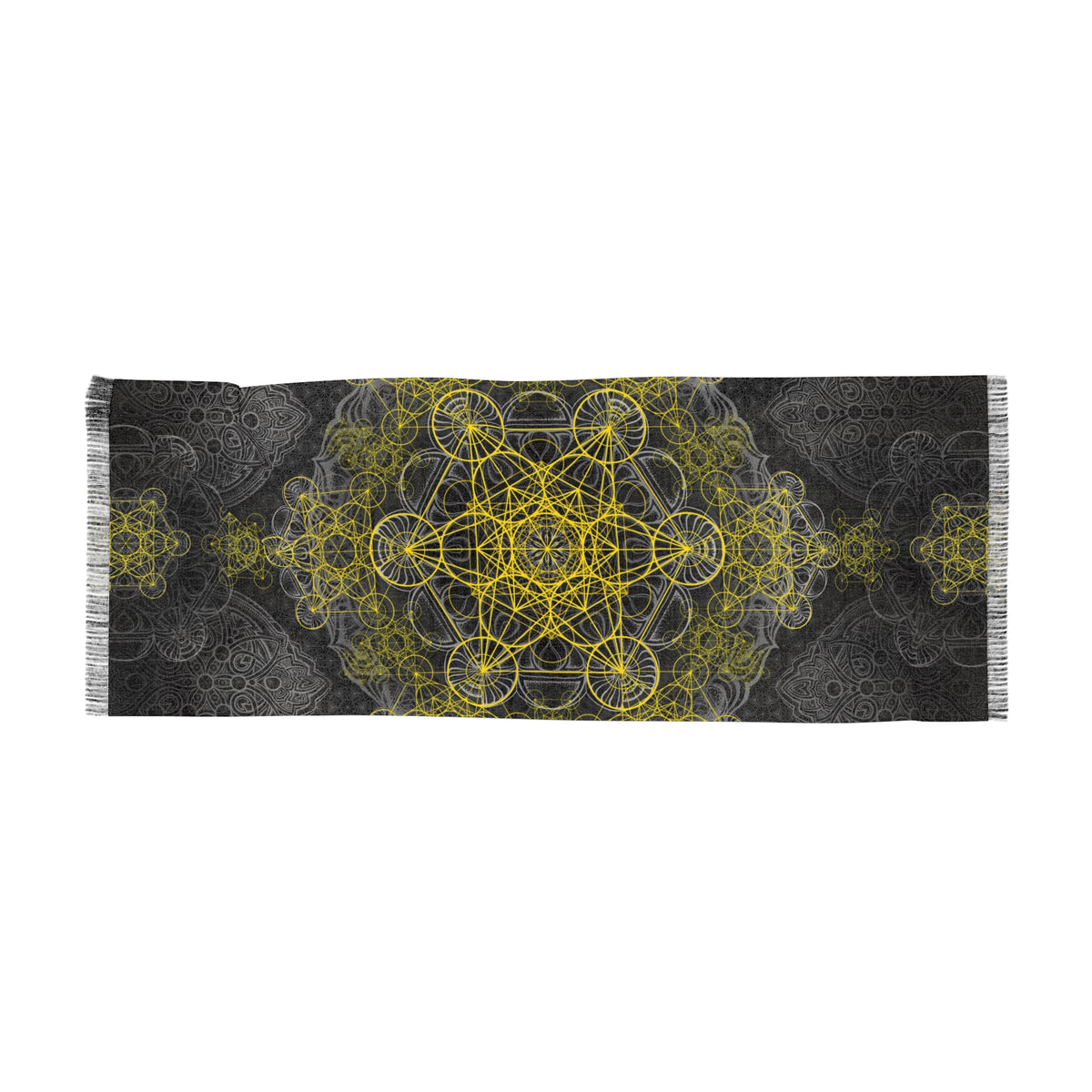 Gold Metatron's Cube Scarf