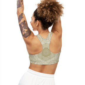 Earth Tone Flower of Life Seamless Sports Bra