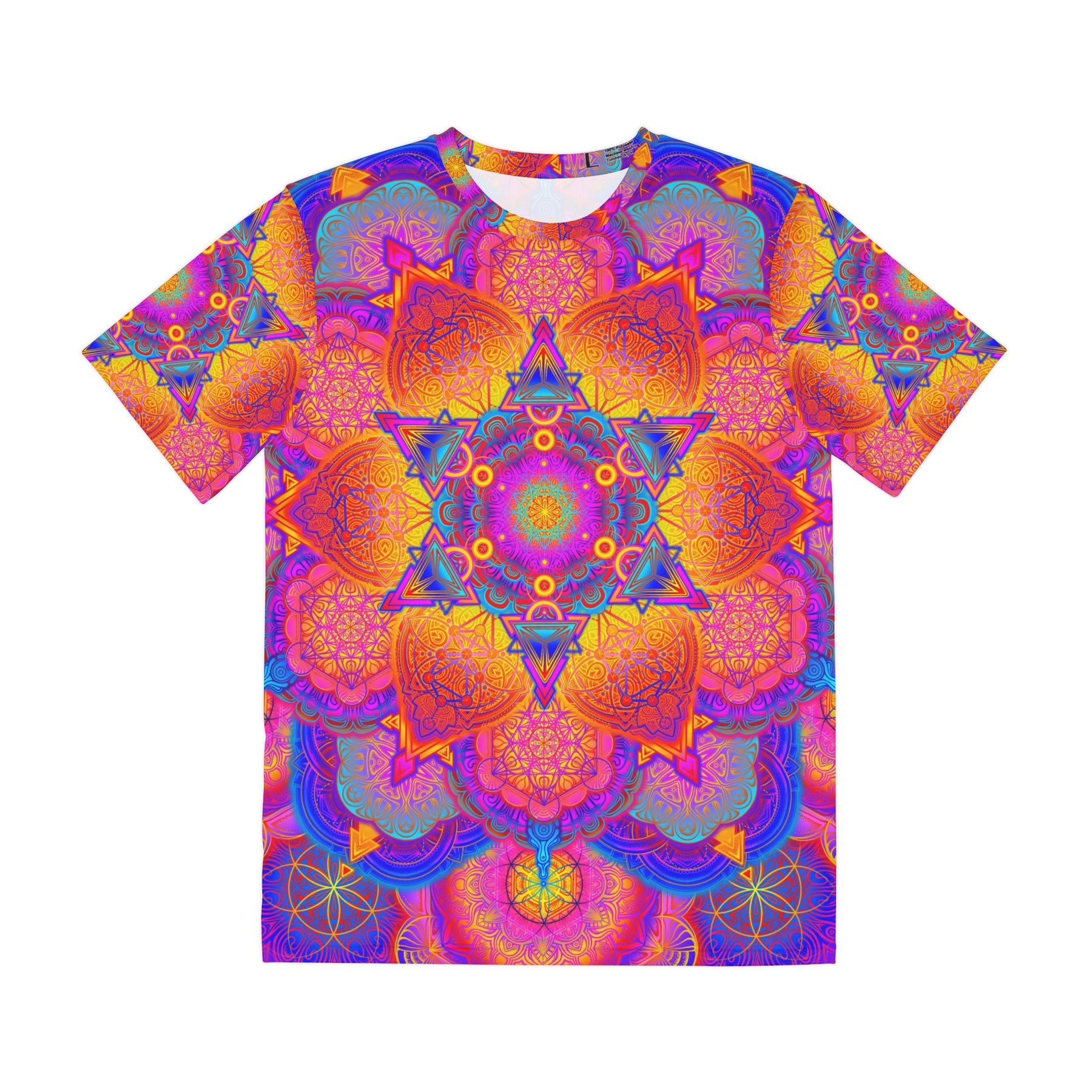 Psychedelic Sacred Geometry Mandala - Men's Polyester Tee