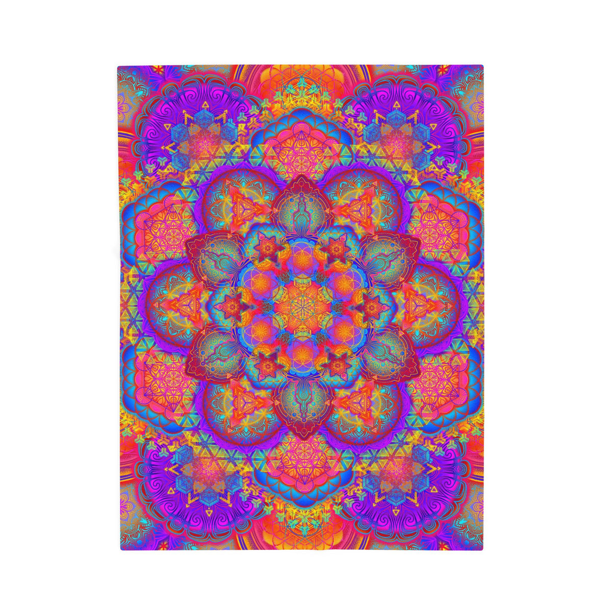 Psychedelic Mandala Velveteen Plush Blanket
