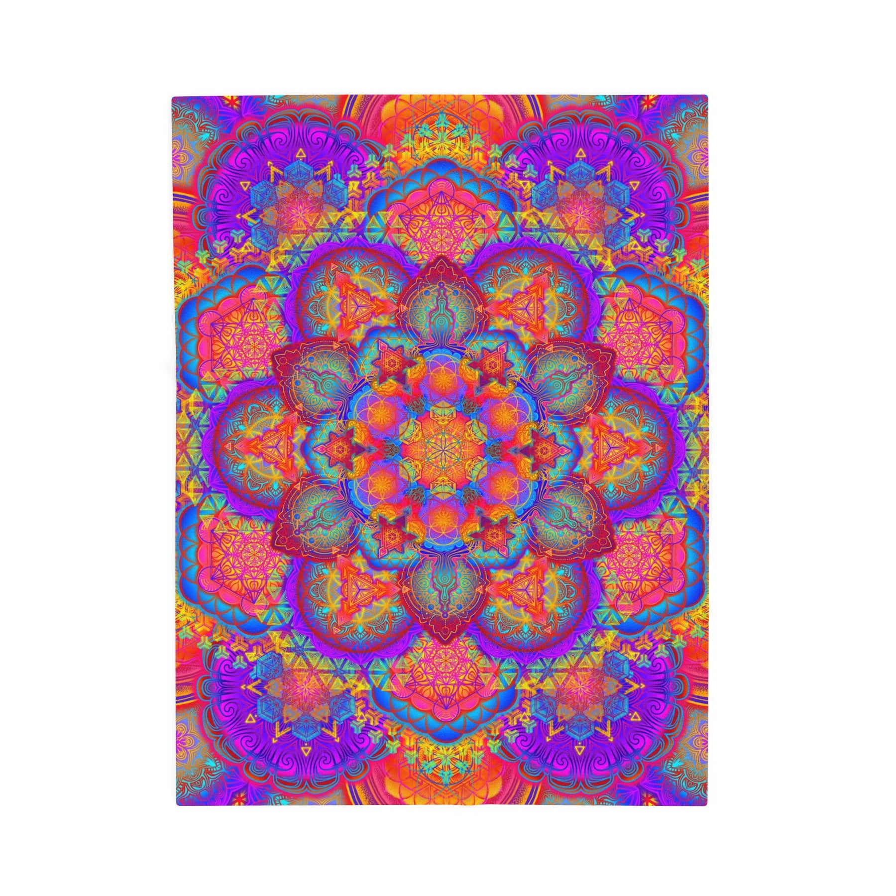 Psychedelic Mandala Velveteen Plush Blanket