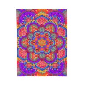 Psychedelic Mandala Velveteen Plush Blanket