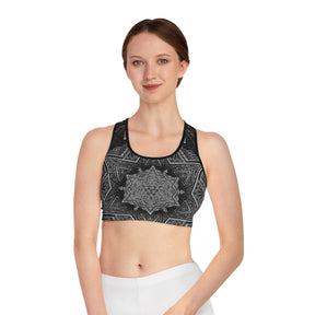 Star Tetrahedron Mandala Sports Bra