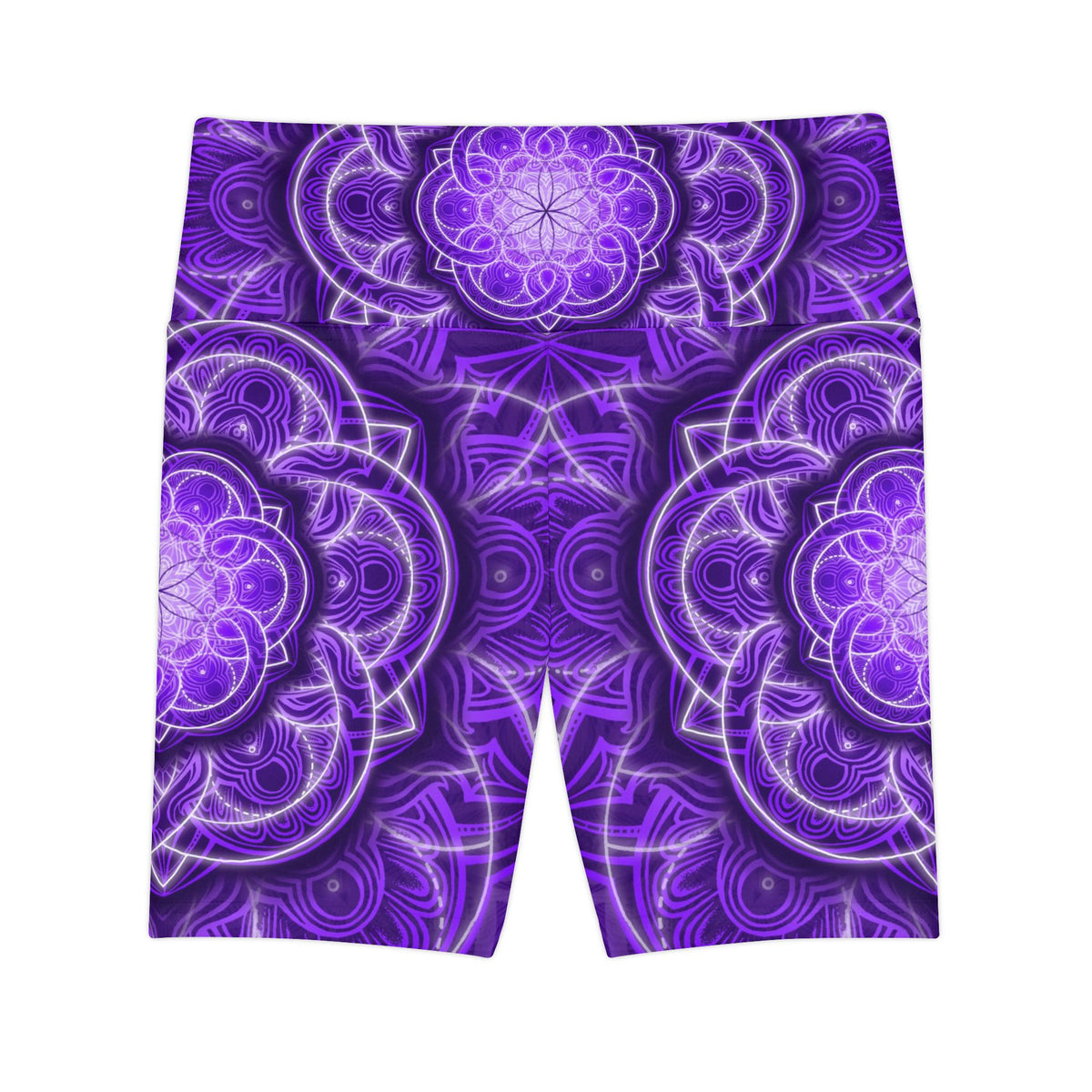 Purple Flower of Life Workout Shorts