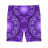 Purple Flower of Life Workout Shorts