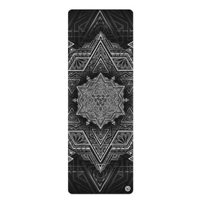 Copy of White Star Tetrahedron Yoga Mat - Sacred Geometry Yoga Mat
