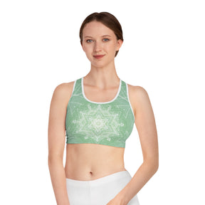 Mint Mandala Sports Bra - Yoga Top - Comfortable Activewear - Athleisure Wear