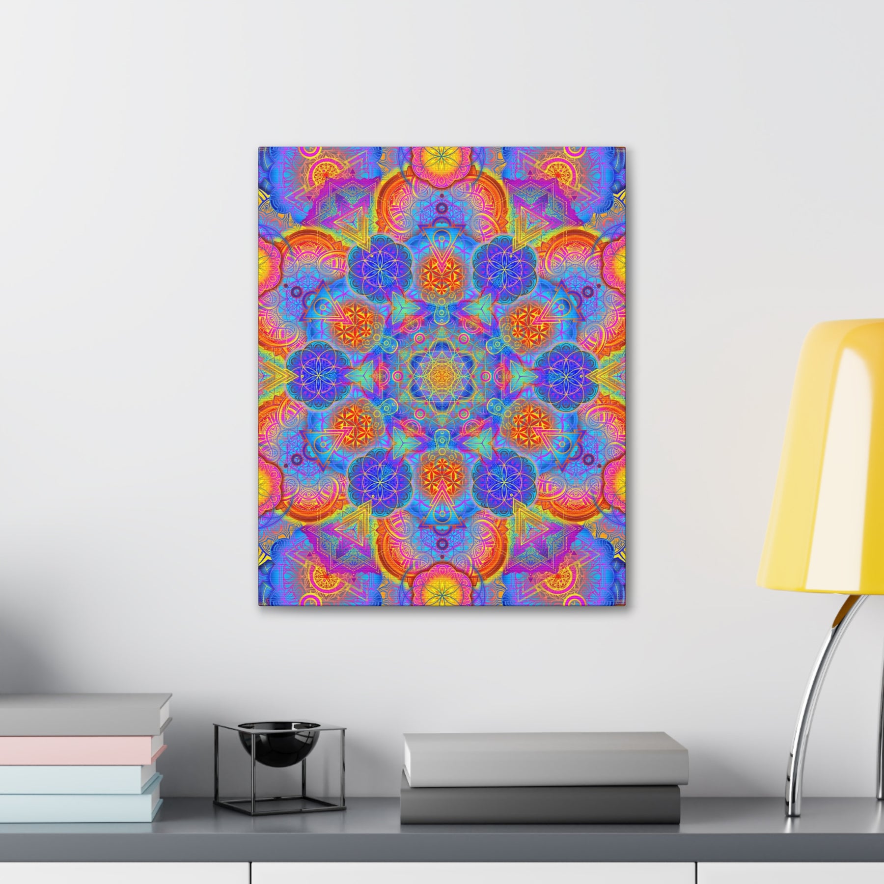 Psychedelic Metatron's Cube Canvas Print