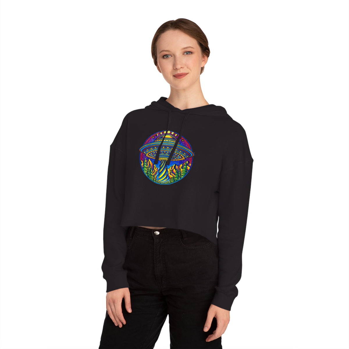 UFO - Women’s Cropped Hooded Sweatshirt