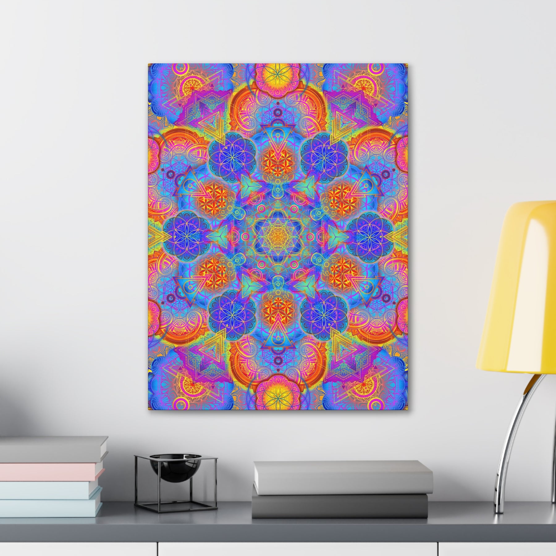 Psychedelic Metatron's Cube Canvas Print