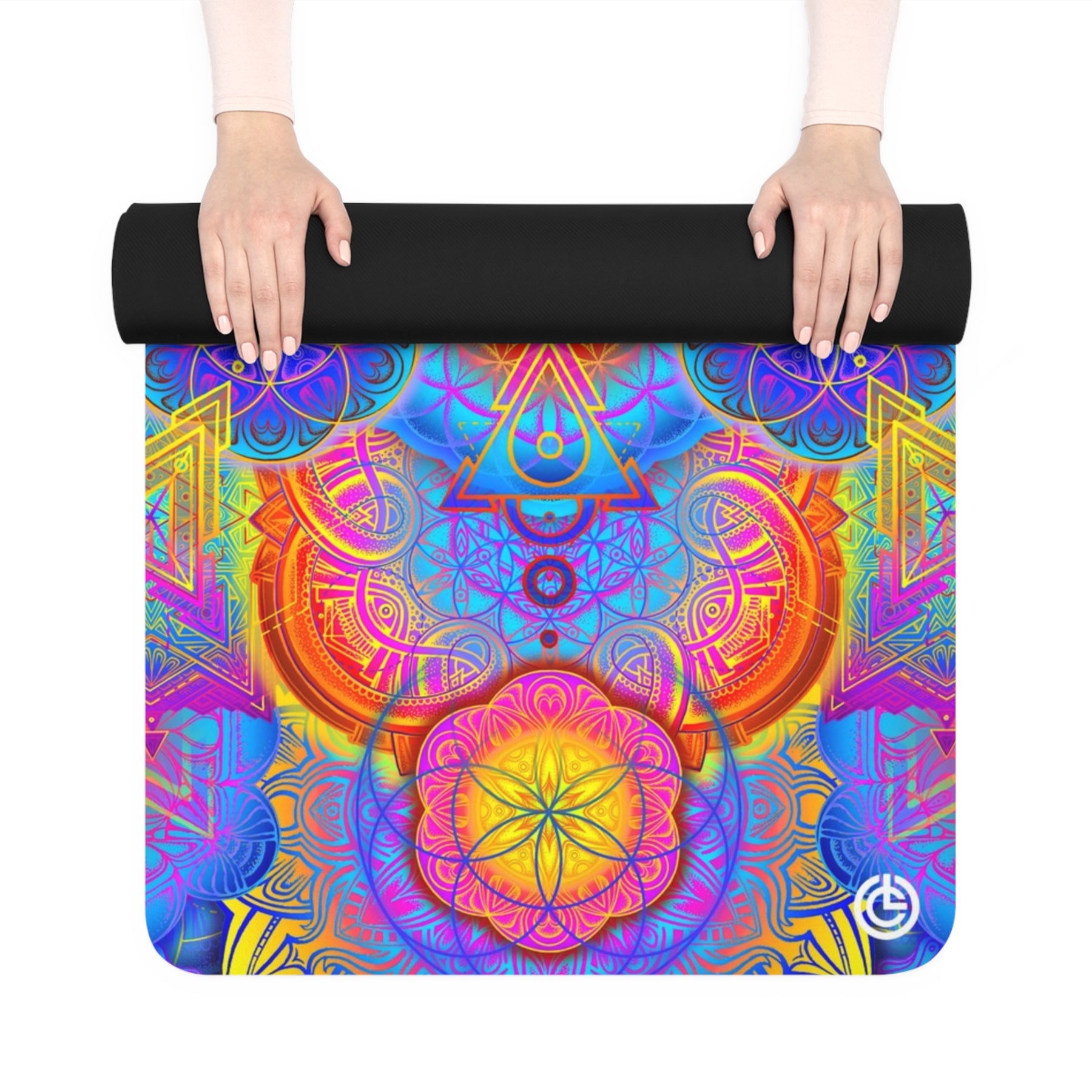 Psychedelic Metatrons Cube Mandala - Yoga Mat