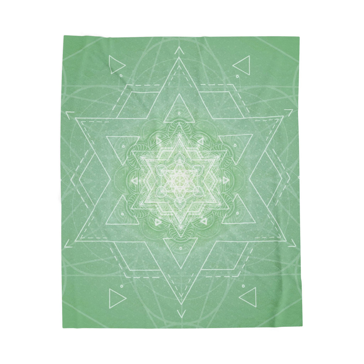 Mint Mandala Velveteen Plush Blanket