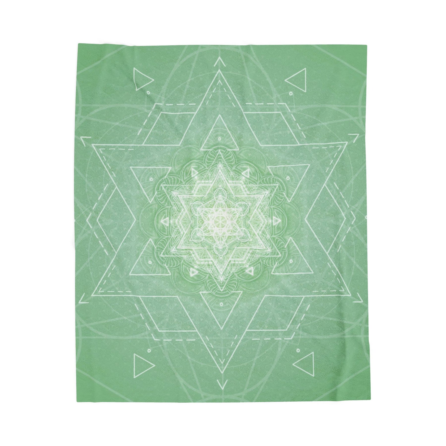 Mint Mandala Velveteen Plush Blanket
