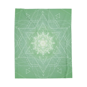 Mint Mandala Velveteen Plush Blanket