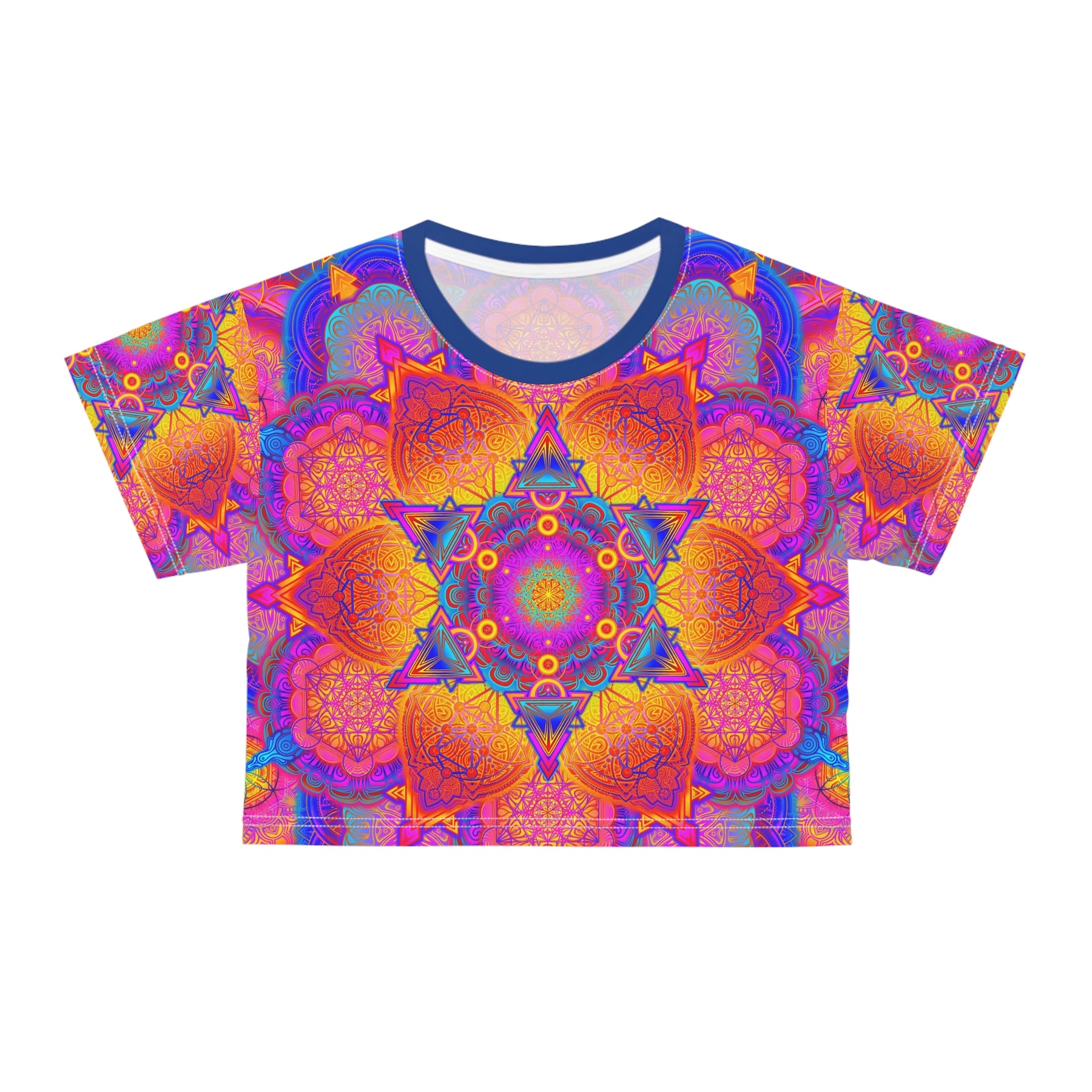 Psychedelic Mandala Crop Tee