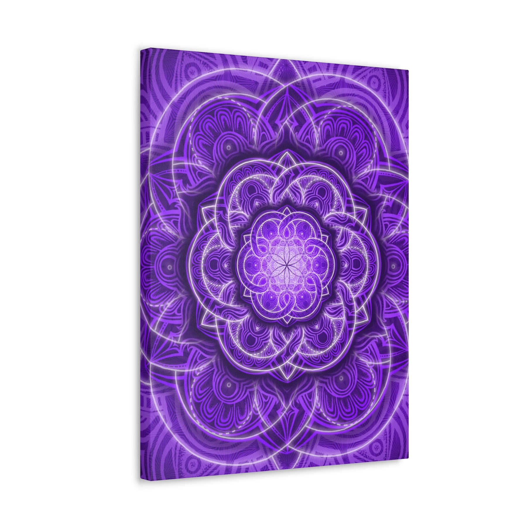 Purple Flower of Life Canvas Print