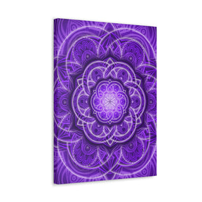 Purple Flower of Life Canvas Print