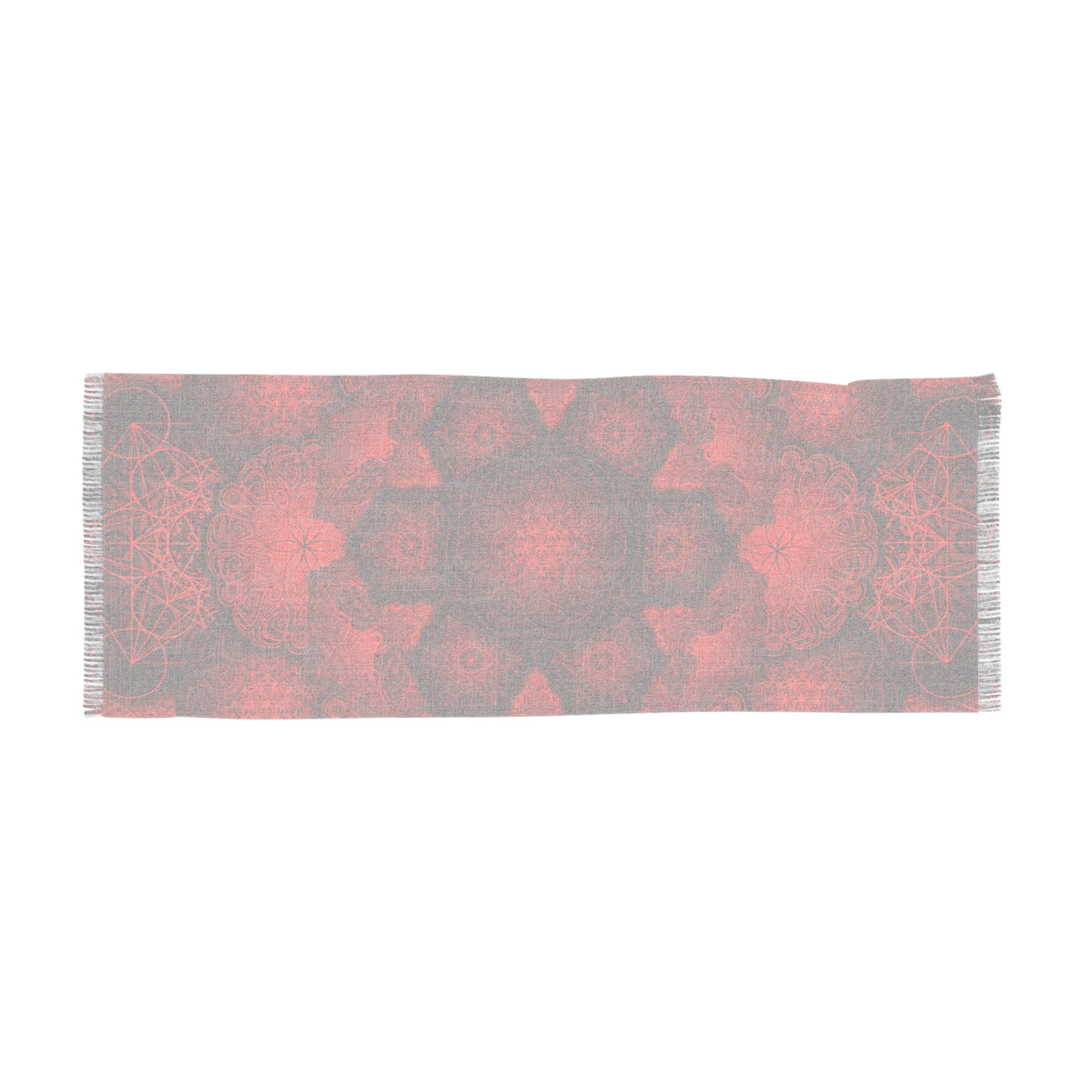 Red Sacred Geometry Mandala Scarf