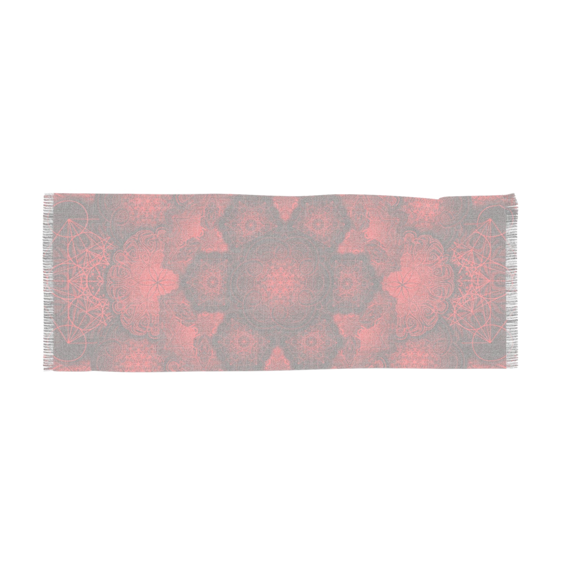 Red Sacred Geometry Mandala Scarf