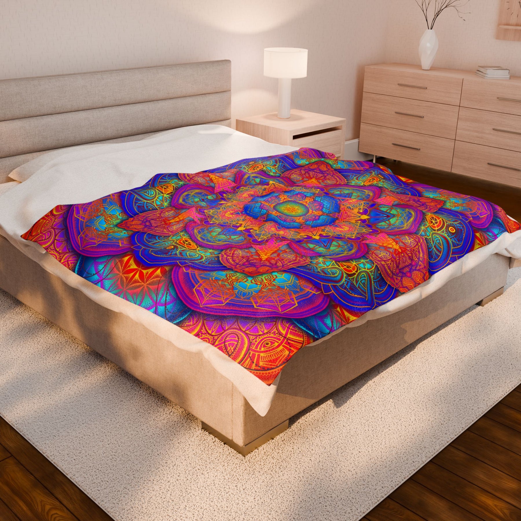 Psychedelic Velveteen Plush Blanket