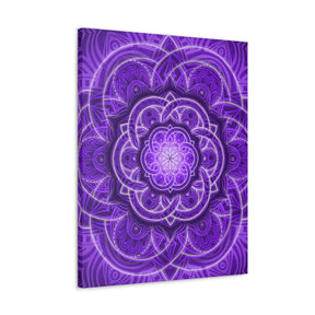 Purple Flower of Life Canvas Print