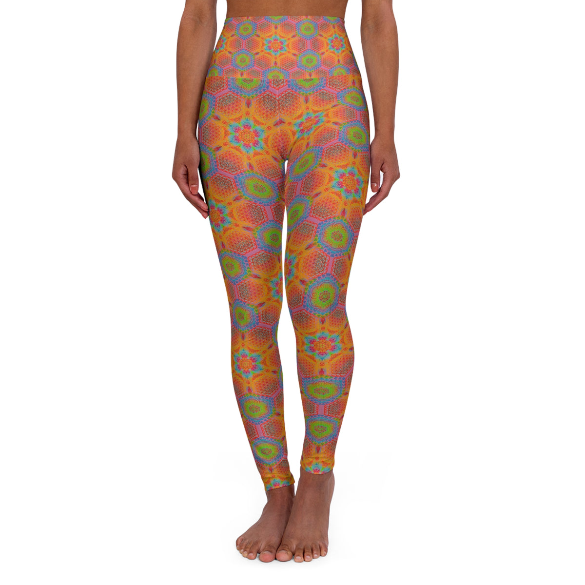 Sacred Geometry Mandala High Waisted Yoga Leggings