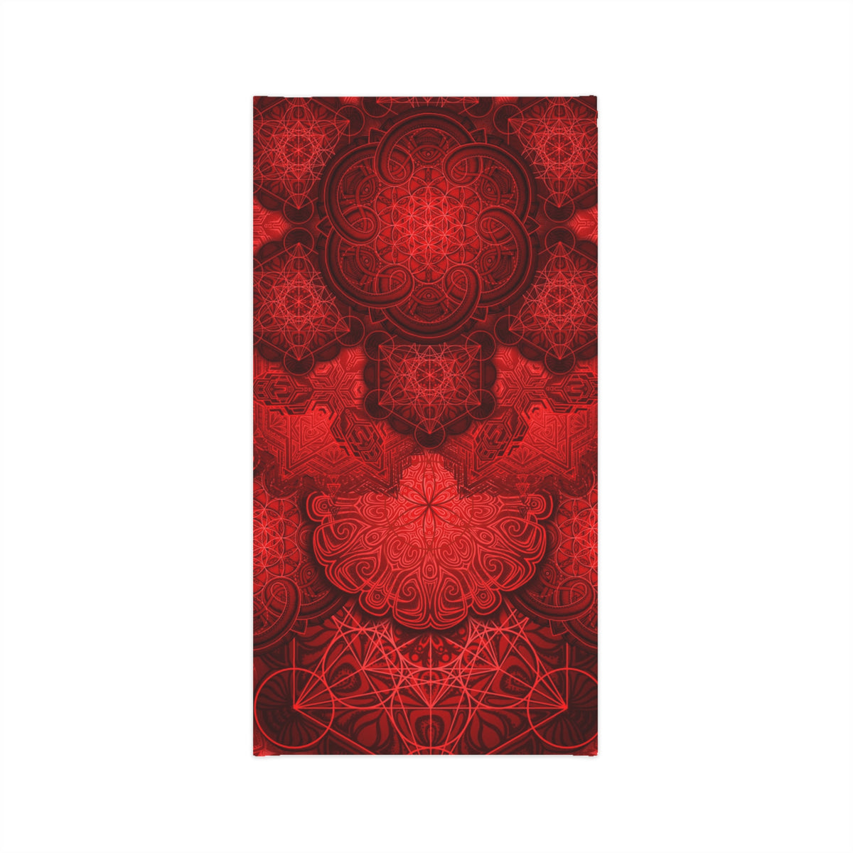 Red Sacred Geometry Mandala Neck Gaiter - Lightweight Stylish Face Covering for Outdoor Adventures