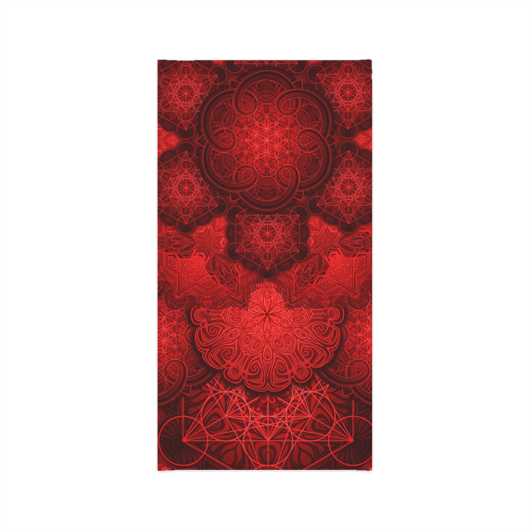 Red Sacred Geometry Mandala Neck Gaiter - Lightweight Stylish Face Covering for Outdoor Adventures